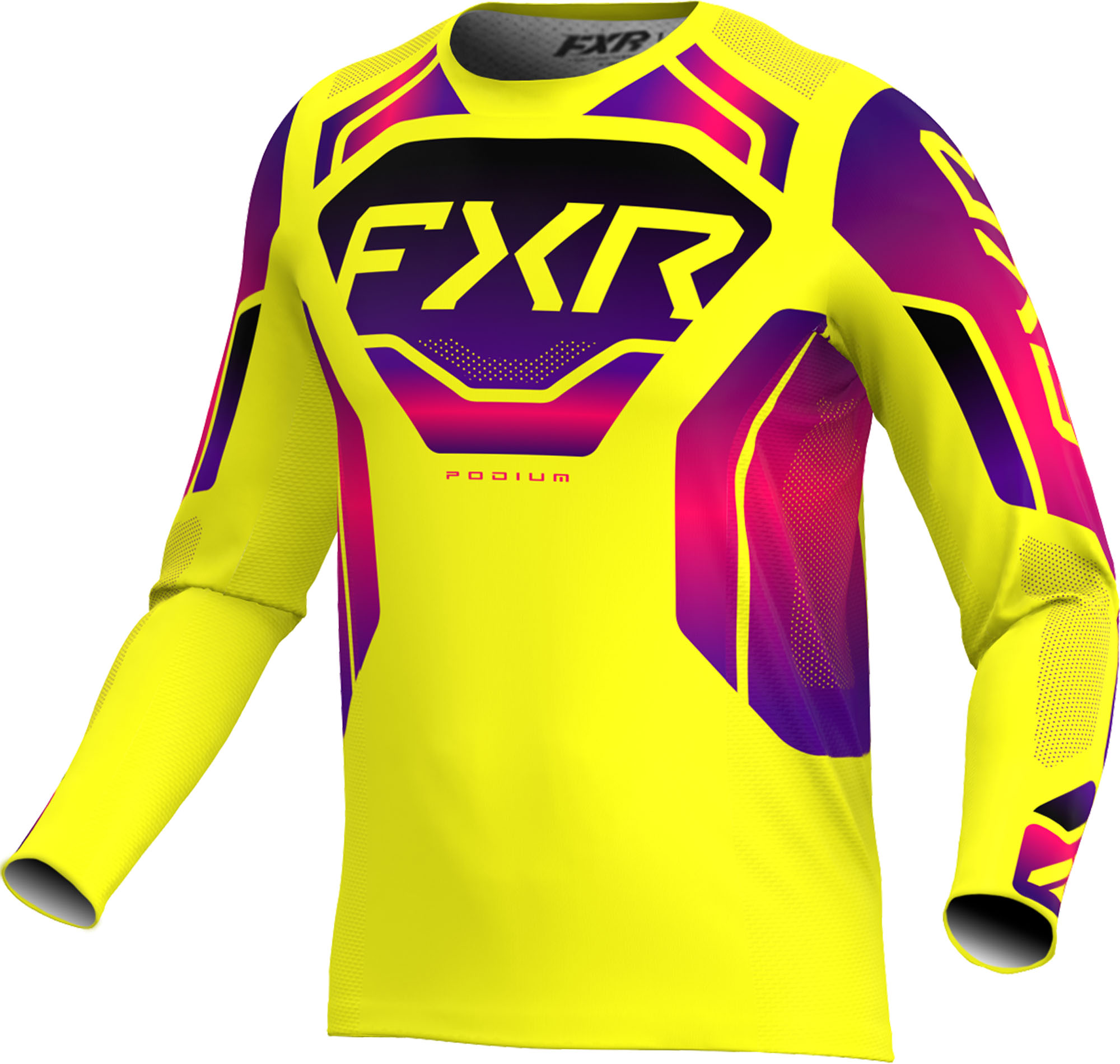 Fxr Men's Yellow/Pink Podium Relay Motocross Jersey