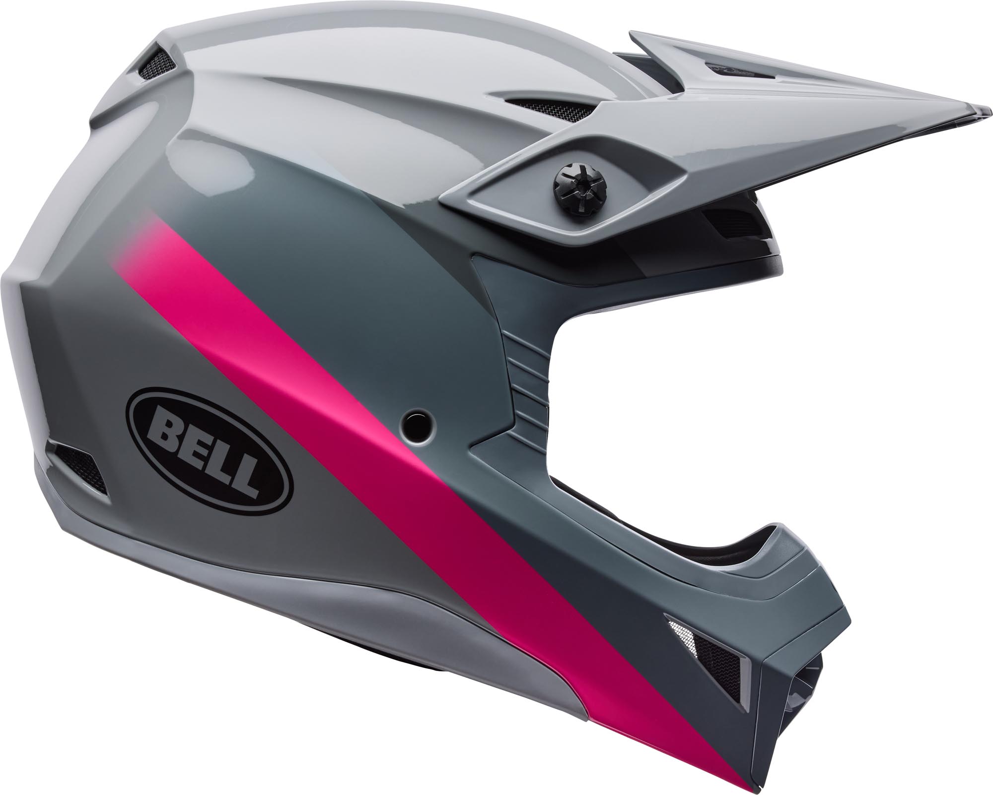 Bell MX-10 MIPS Aviator Motocross Helm grau/rosa L (59/60) Abbildung 2