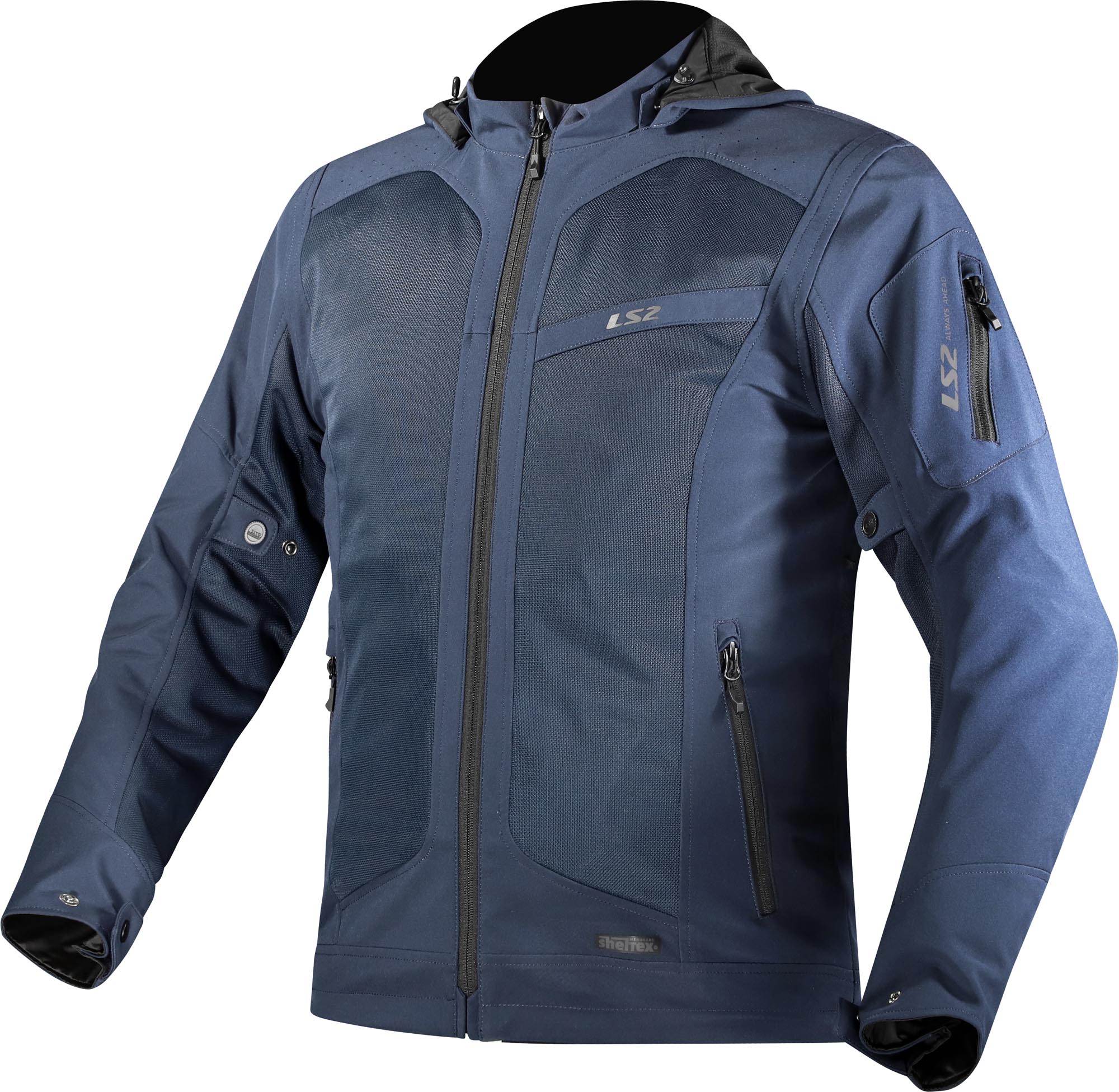 LS2 Bolton Air waterdichte motorfiets textieljas Donkerblauw 2XL Figuur 1