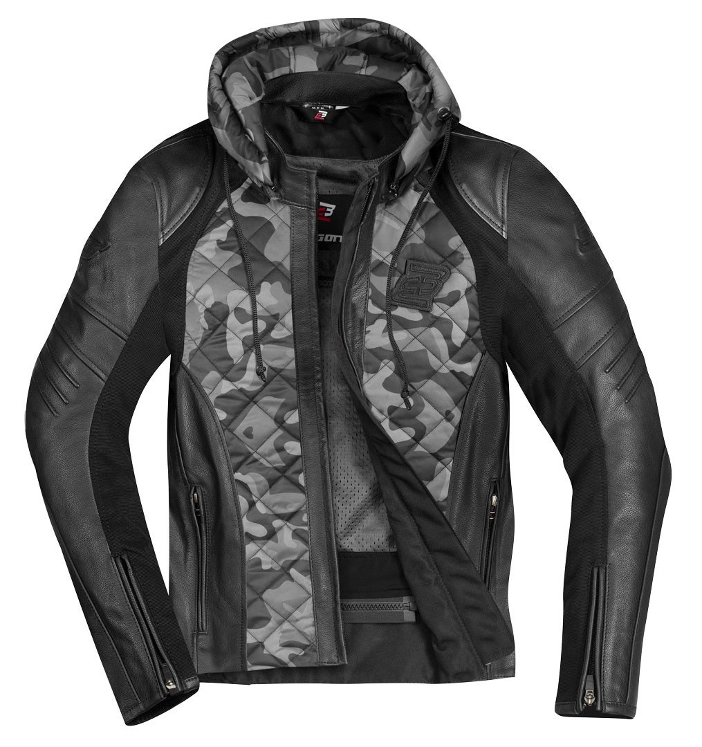 Bogotto Radic Motorcycle Leather/Textile Jacket grey/camouflage 4XL Figure 3