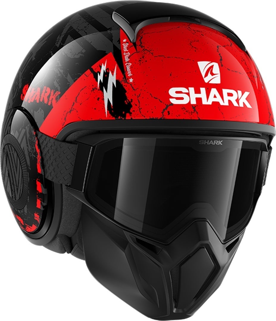 Shark Street-Drak Crower Capacete do jato preto/vermelho L (59/60) Figura 3
