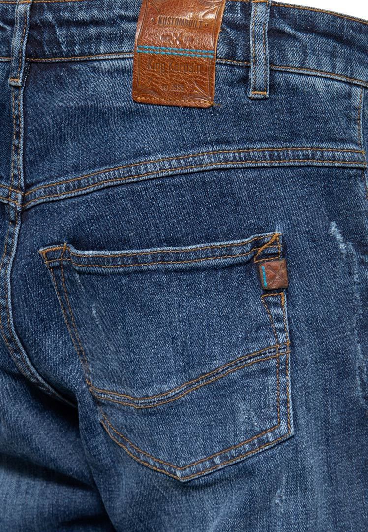 King Kerosin Robin Destroyed Bleached Jeans 44 Standard Figure 5