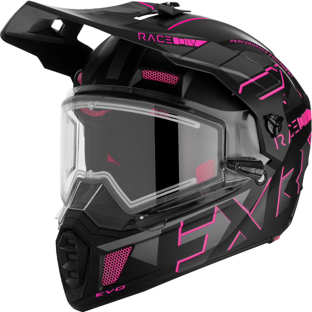 FXR Clutch X Evo Cască de snowmobil Negru mat/roz XL (61/62) Figura 1