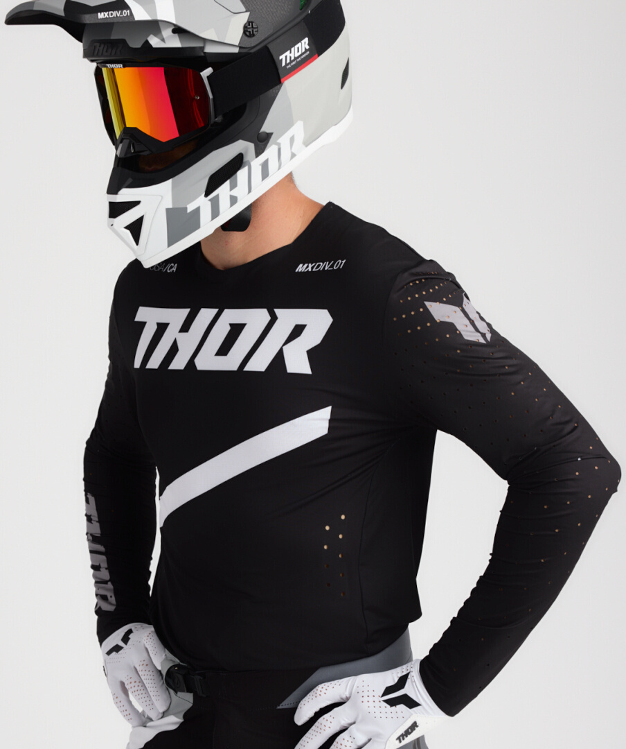 Thor Sportmode Brave Motokrosový dres černobílá XL Obrázek 9