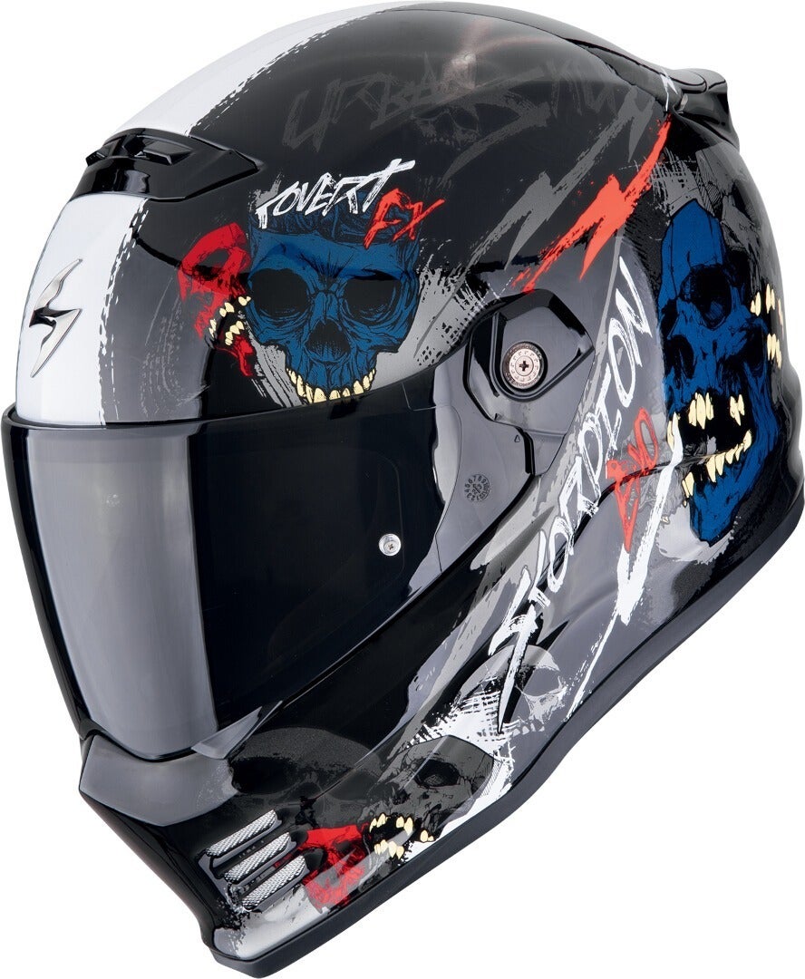 Scorpion Covert FX Skullz Helm schwarz/grau/rot M (57/58) Abbildung 1