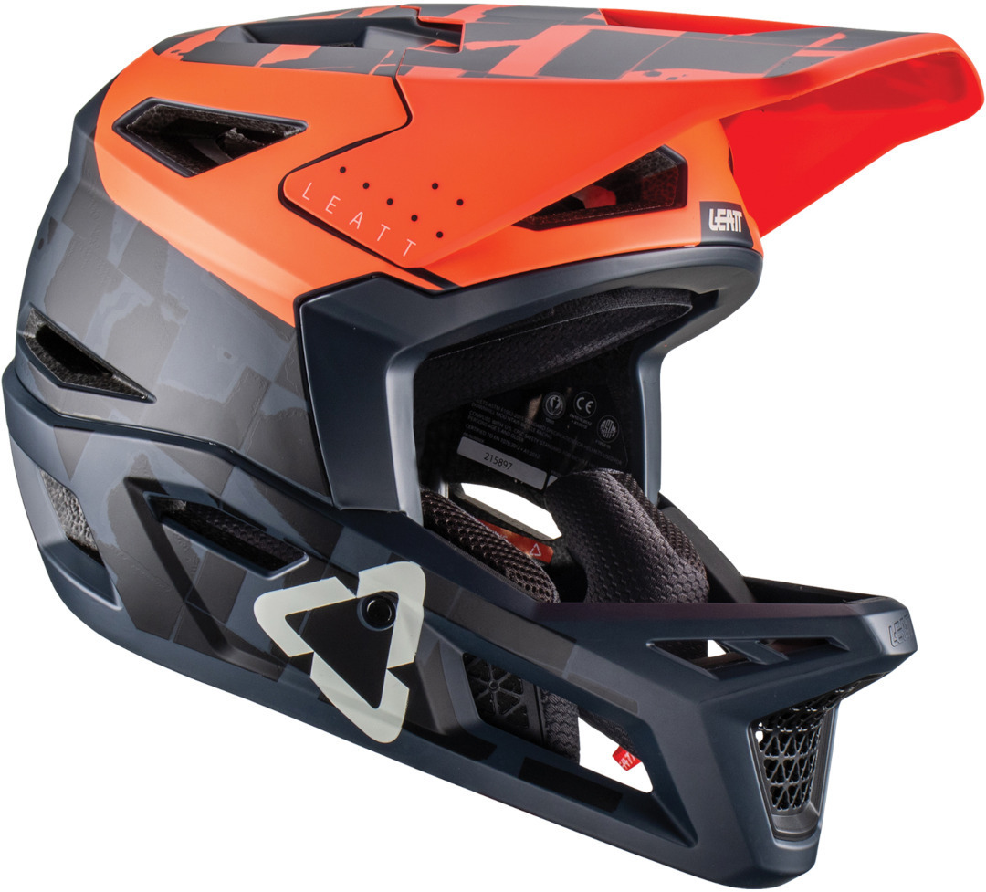 Leatt MTB Gravity 4.0 Orange/Black Downhill Helmet XL (61/62) Figure 2
