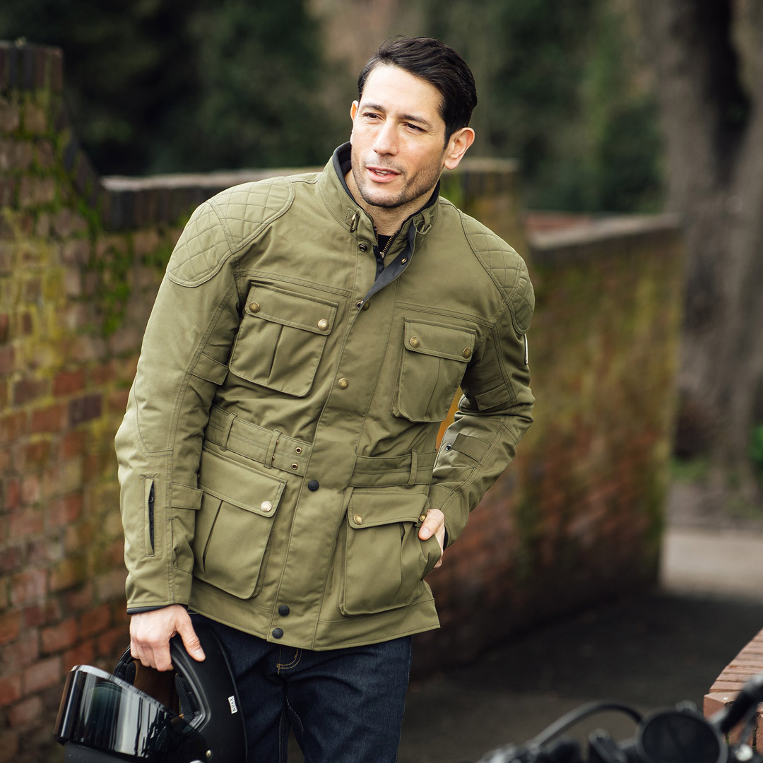 Merlin Burslem Eco Laminated Motorcycle Textile Jacket green L Figure 5