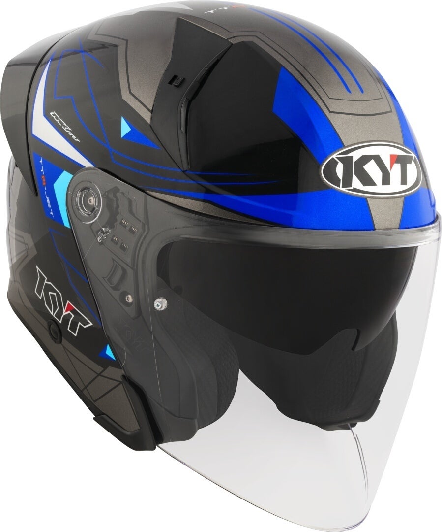 KYT TTR-Jet Led Casco Jet nero/blu S (55/56) Figura 7