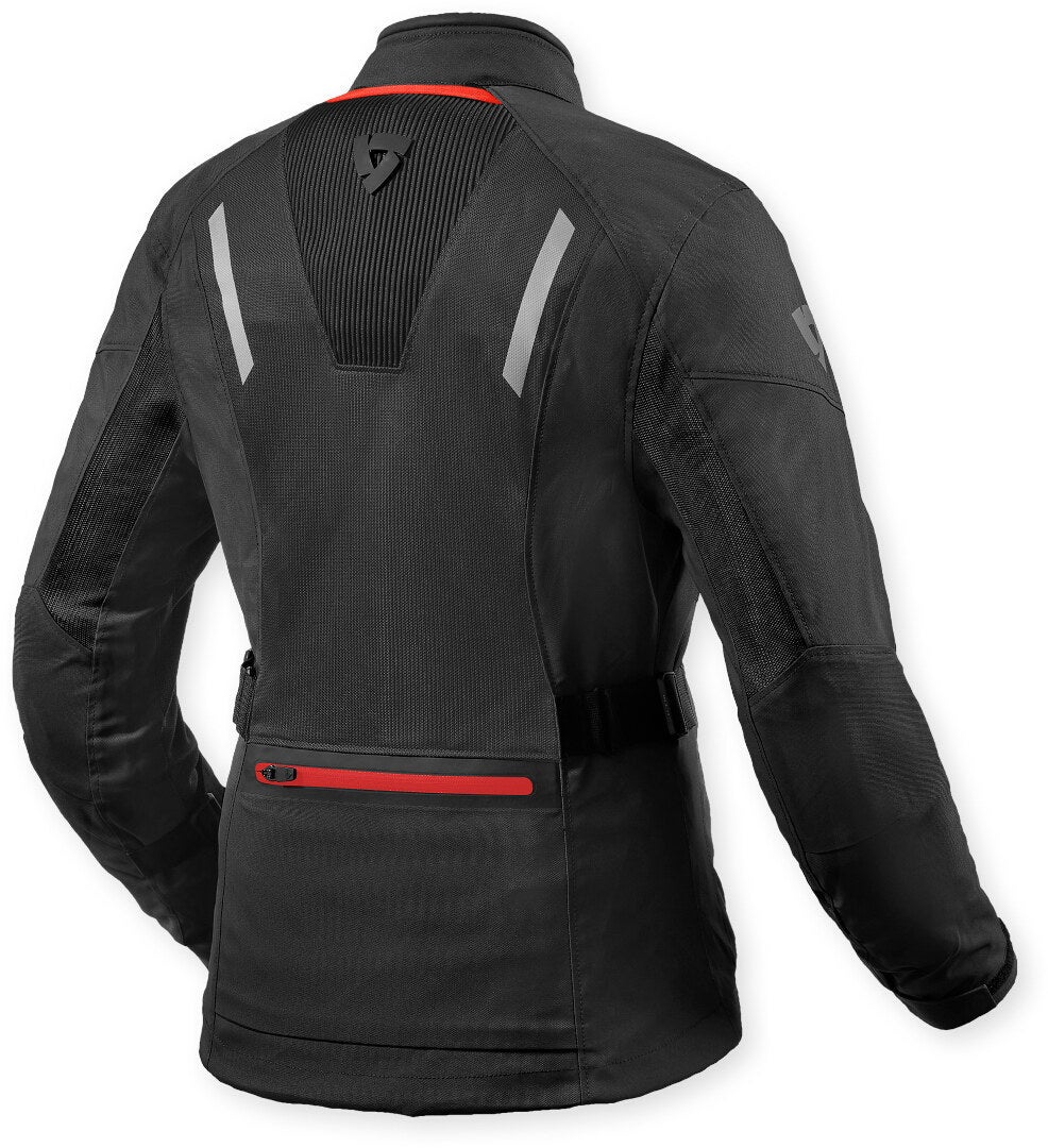 Revit Levante 2 H2O Damer Motorcykel Tekstiljakke mørkegrå/sort/rød 38 Figur 2