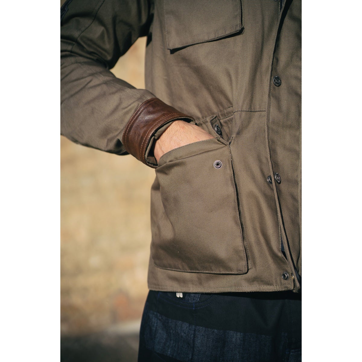 HolyFreedom Quattro Waxed Evo Motorcycle Textile Jacket Khaki XXL Figure 14