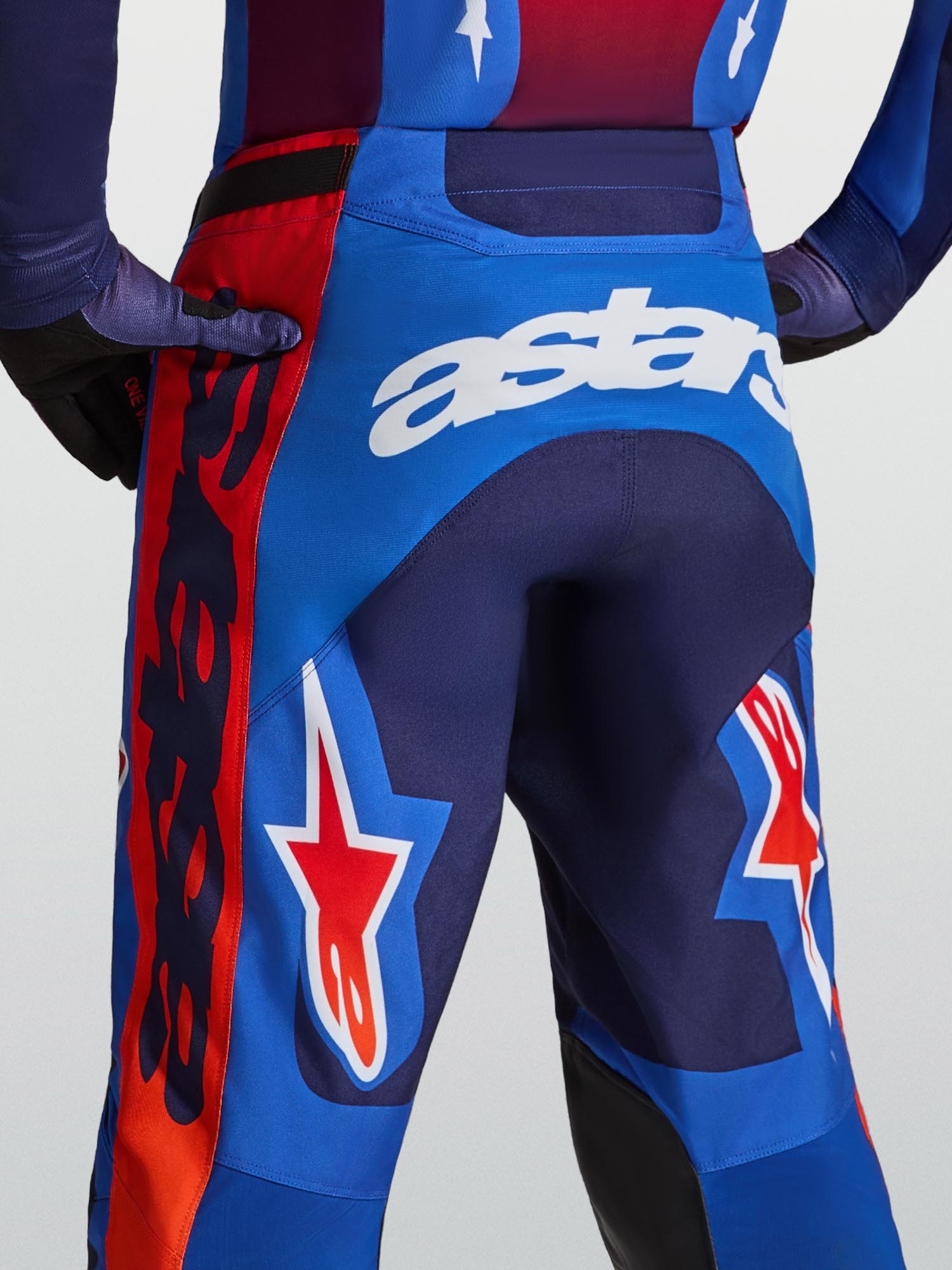 Alpinestars Racer Hunt Motocrossbroek blauw/rood 44 Figuur 9