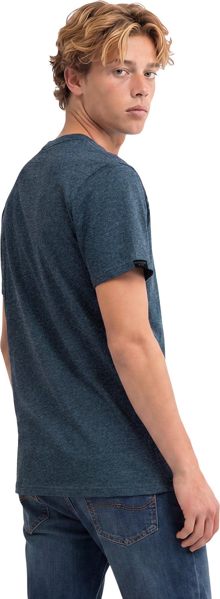 Superdry & Co Logo Majica modro/temno modro L Slika 4