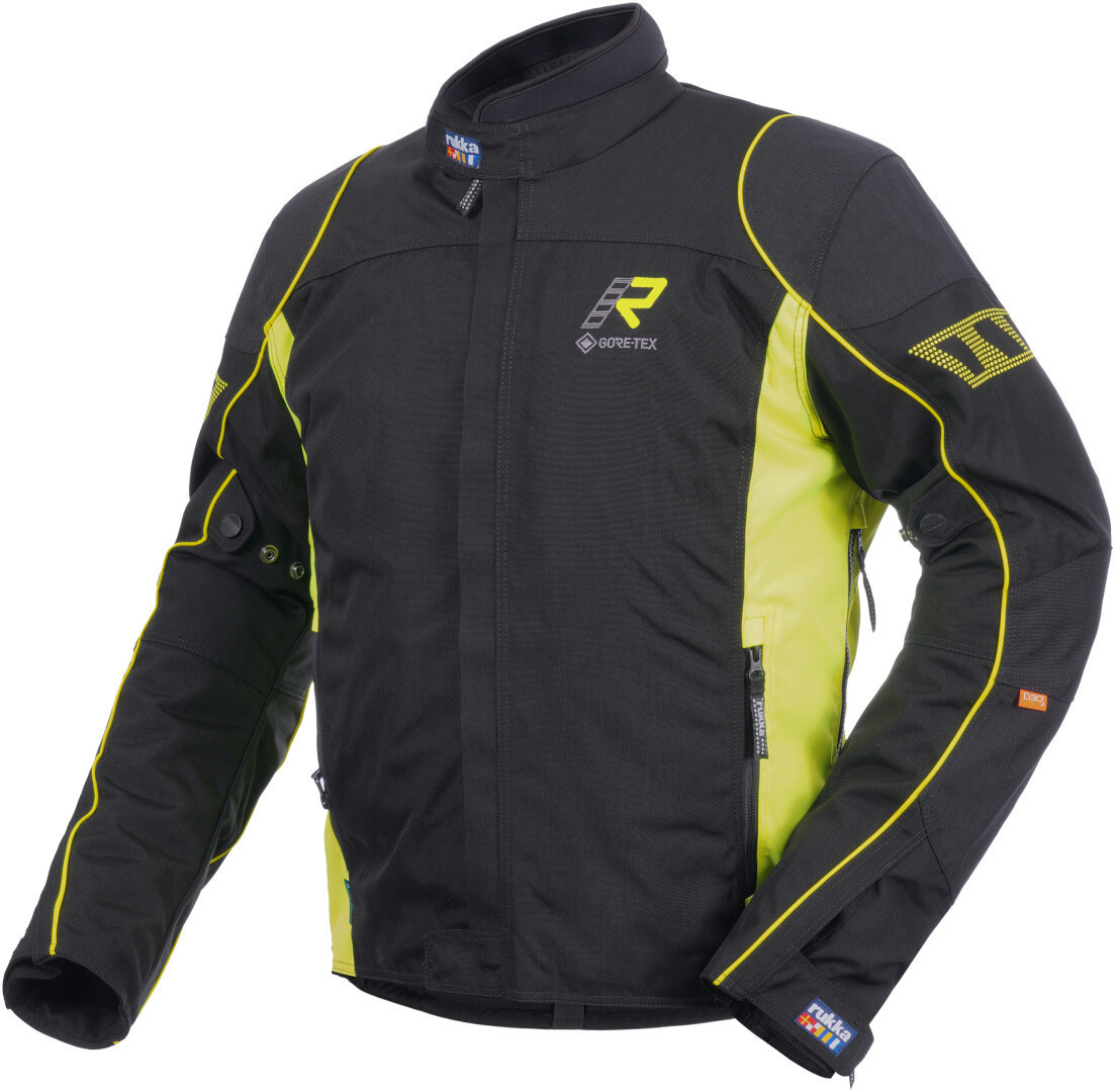 Rukka Trave-R Jachetă textilă pentru motociclete negru/galben 64 Figura 1