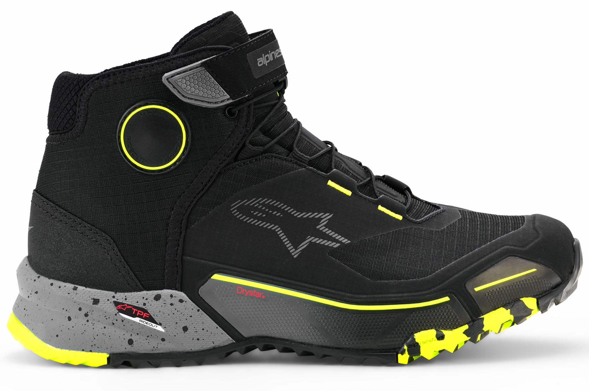 Alpinestars CR-X Drystar Motorcykel Sko sort/grå/gul 14 (48) Figur 2