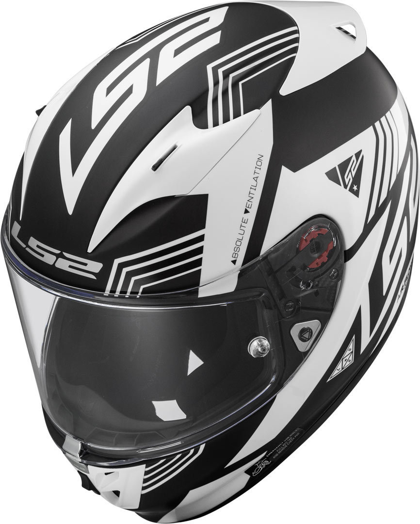 LS2 FF323 Arrow R Evo Hjelm sort mat/hvid S (55/56) Figur 3