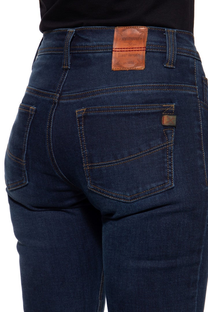 Queen Kerosin Motogear Dark Blue Dames Motor Jeans 30 Figuur 3