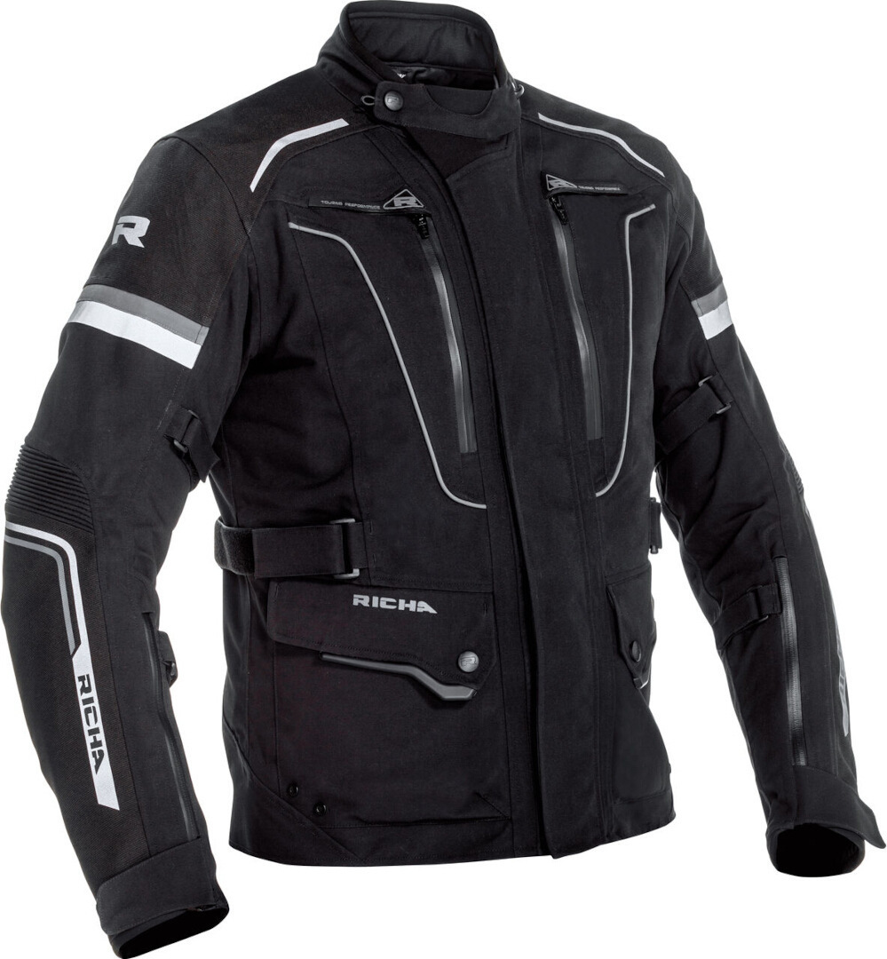 Richa Infinity 2 Pro Damen Motorrad Textiljacke schwarz/weiß/grau XL Abbildung 1