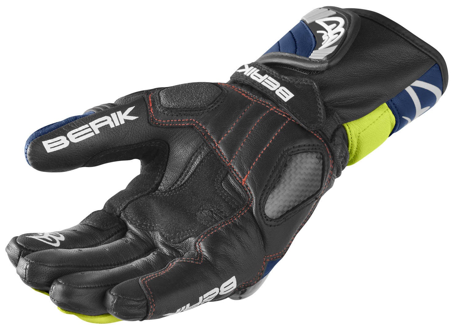 Berik Namib Pro Motorcykel handsker sort/blå/gul M Figur 2