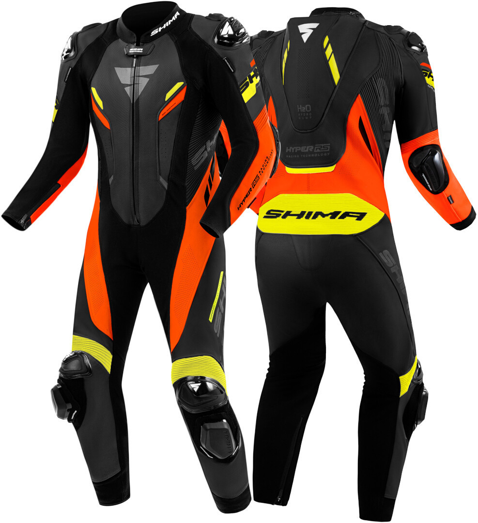 Side view of SHIMA Hyper RS perforated One Piece Motorcycle Leather Suit