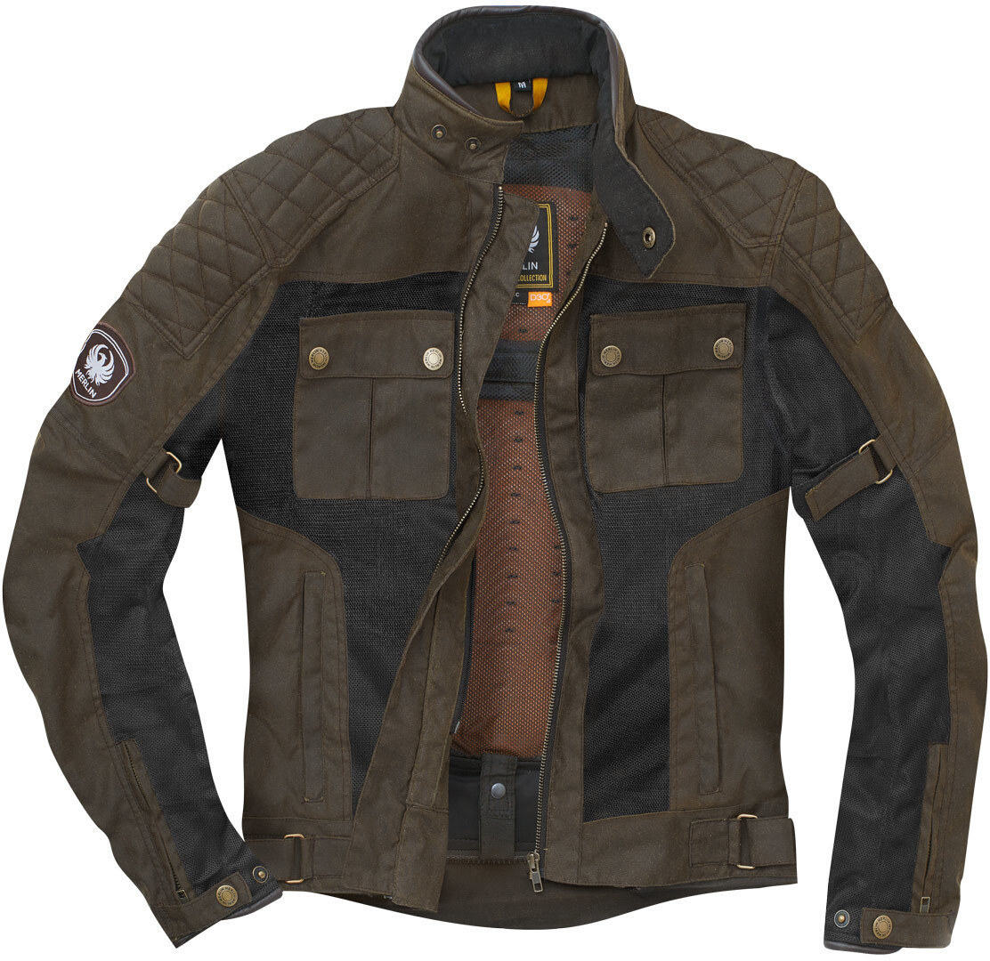 Merlin Shenstone Giacca cerata moto marrone L Figura 5