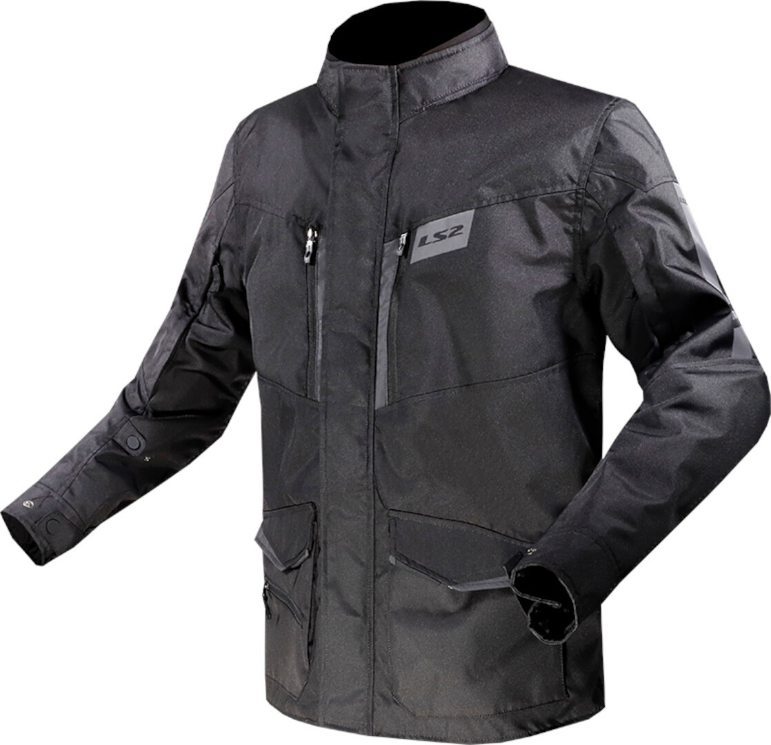LS2 Metropolis Evo wasserdichte Motorrad Textiljacke schwarz L Abbildung 1