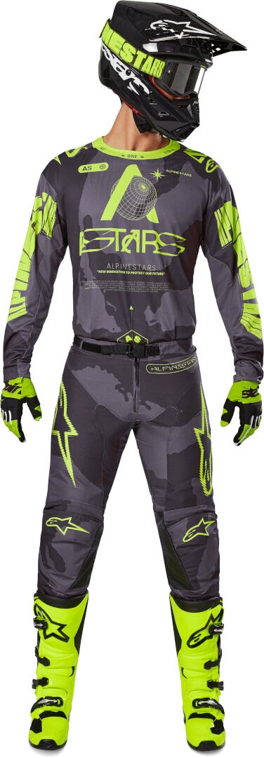 Alpinestars Racer Hollow Motocross Jersey grau/gelb S Abbildung 2