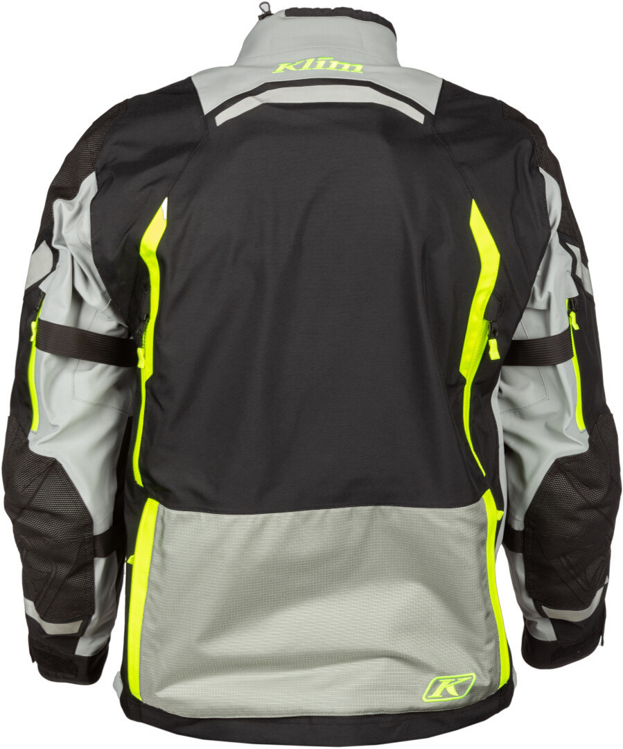 Klim Badlands Pro 2023 Motorcykel Textil Jacka svart/grå/gul Long M Figur 4