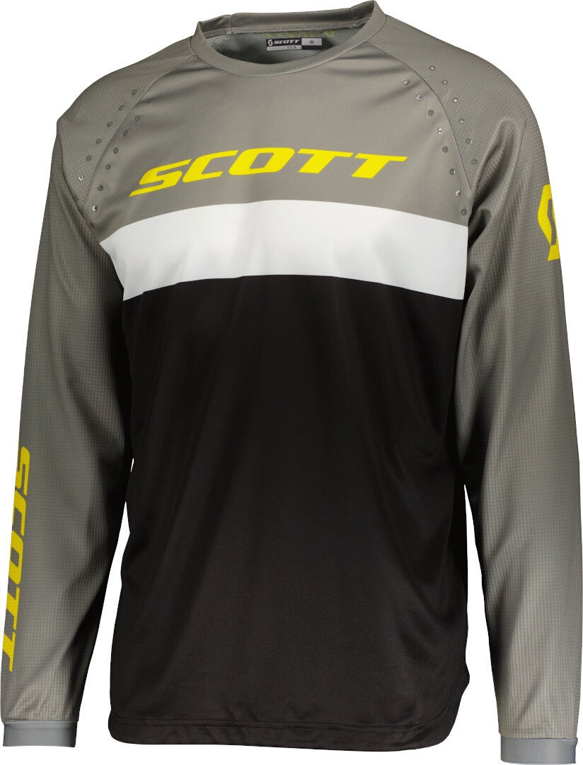 Scott 350 Evo Swap Motocross Jersey sort/grå/gul L Figur 1
