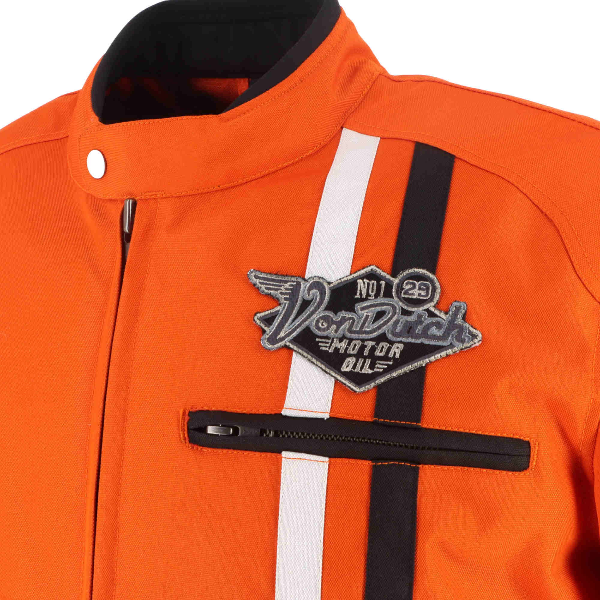 Von Dutch X Helstons Speed Racer Motorcycle Textile Jacket orange/black 2XL Figure 5