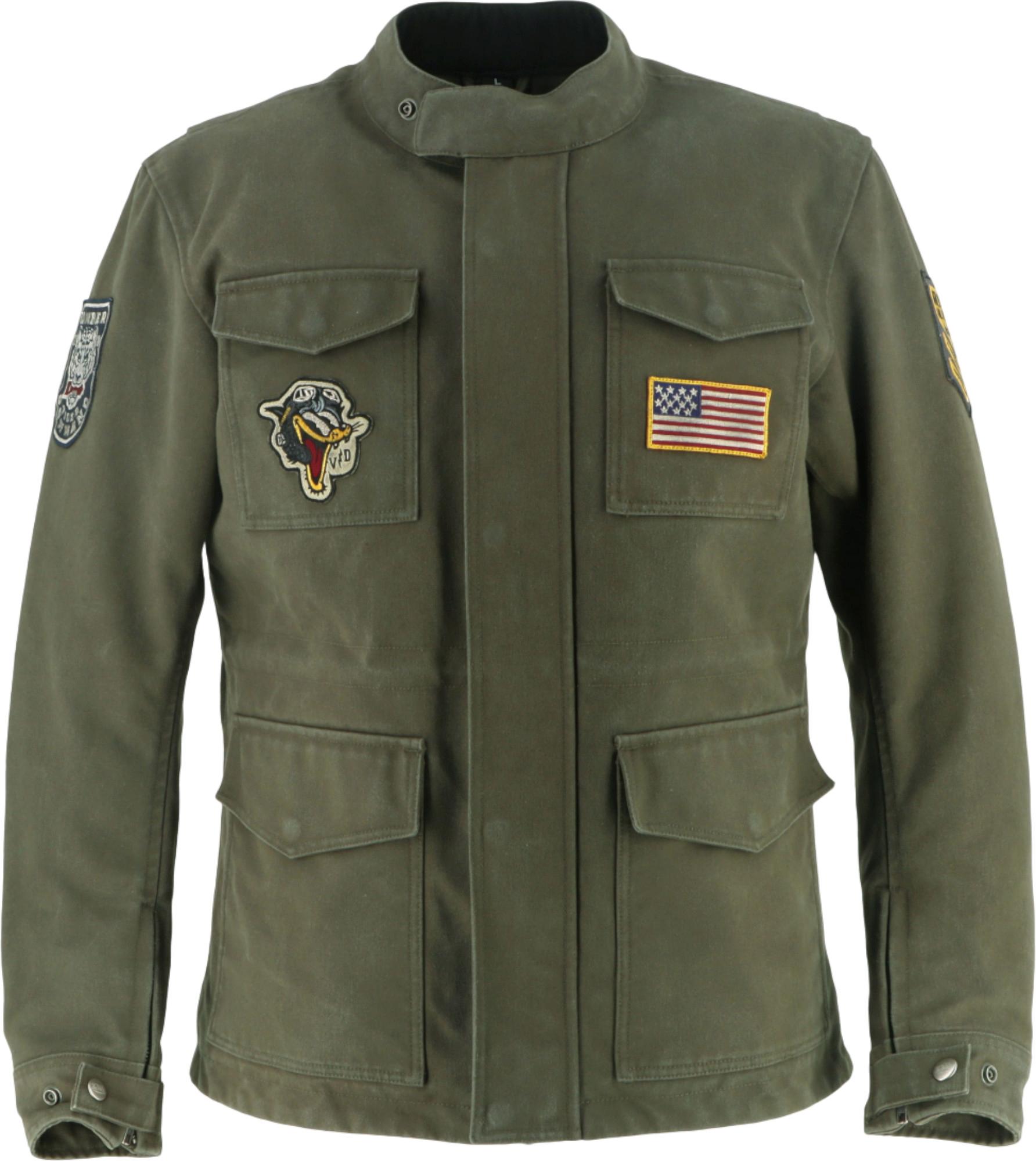 Von Dutch X Helstons Warrior Blouson textile de moto Vert XL Figure 1