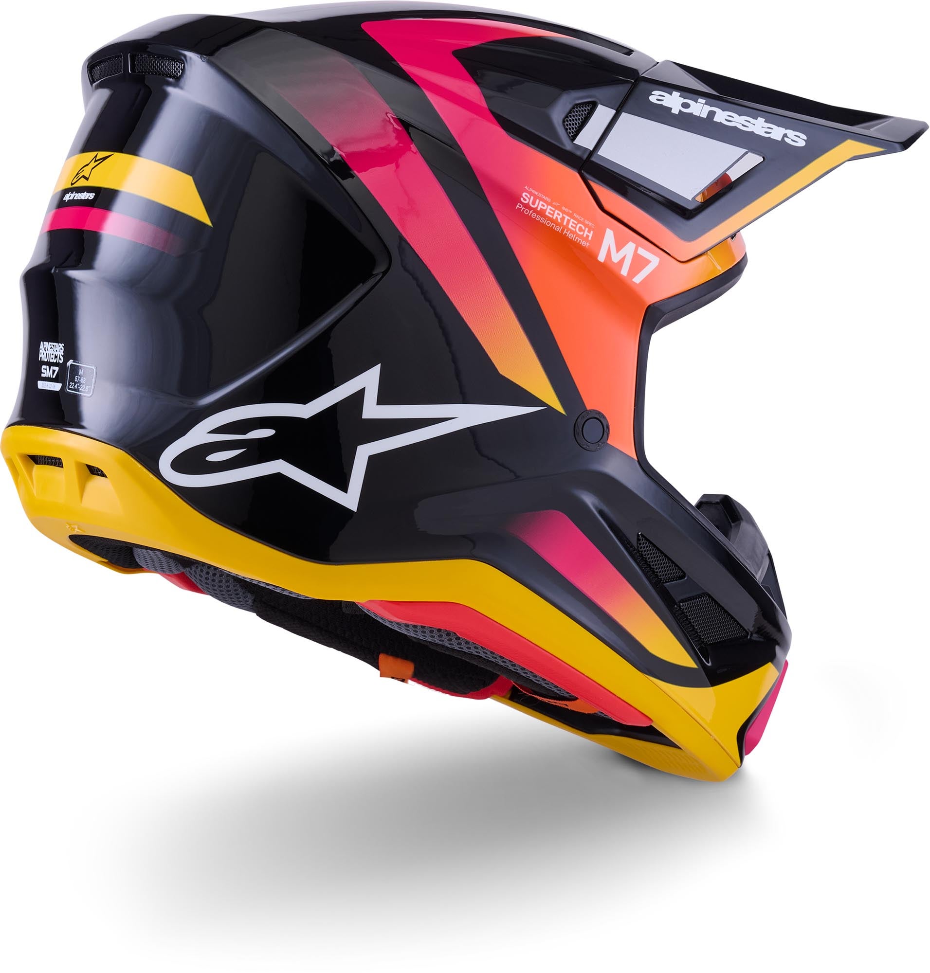 Alpinestars S-M7 Rise Motorcross helm zwart/roze S (55/56) Figuur 7
