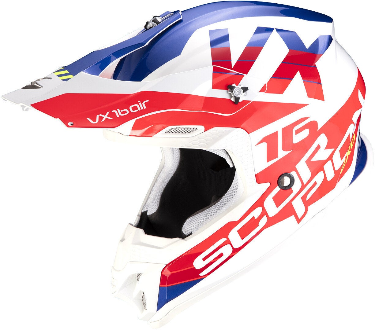 Scorpion VX-16 Air X-Turn Motorcross Helm wit/rood M (57/58) Figuur 1