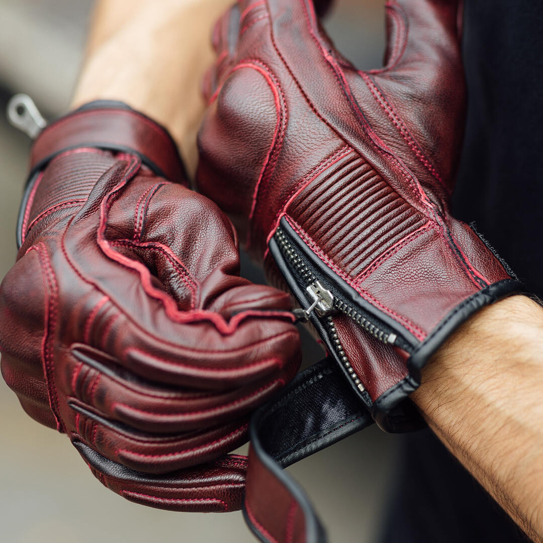 Merlin Glory D3O Heritage Motorradhandschuhe rot L Abbildung 2