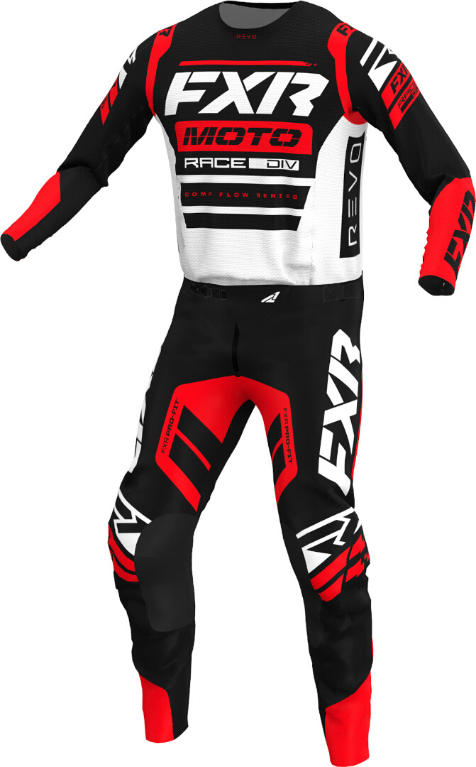 FXR Revo Comp Motocross Jersey white/black/red XXL Figure 3
