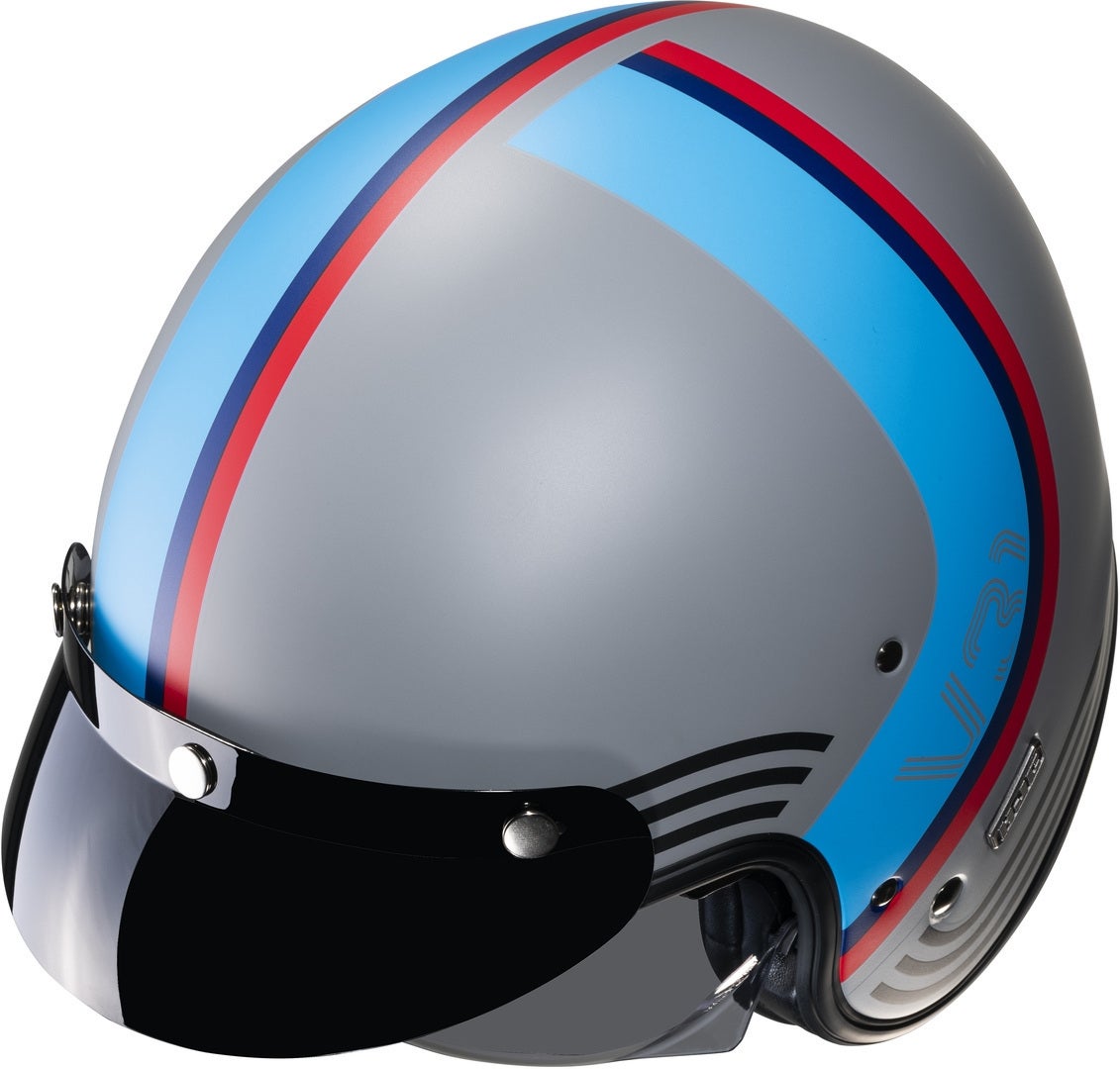 HJC V31 Byron Retro Casco Jet gris/azul XXL (62/63) Figura 6