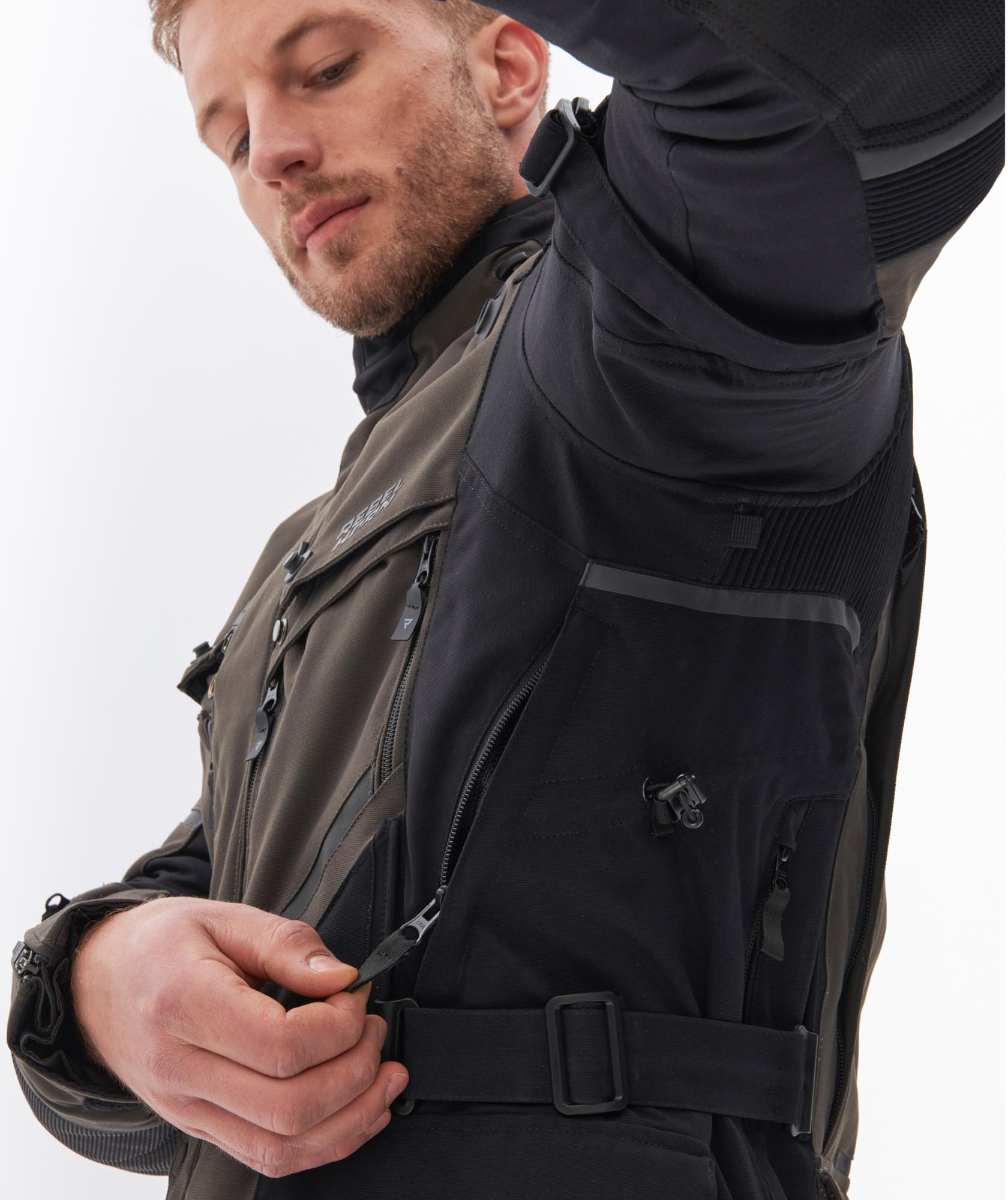 Rebelhorn Range Veste textile moto imperméable noir/anthracite/jaune M Figure 7