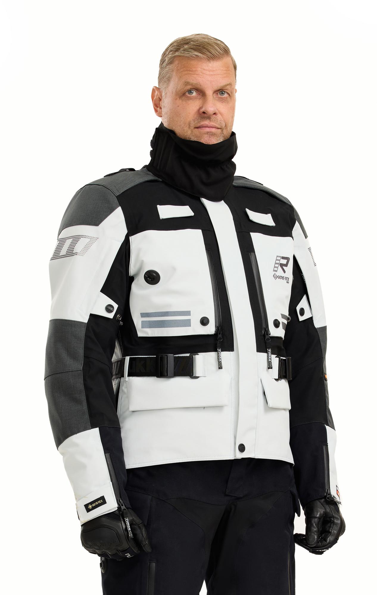Rukka TitanTrail-R wasserdichte Motorrad Textiljacke weiß/grau/schwarz 64 Abbildung 3
