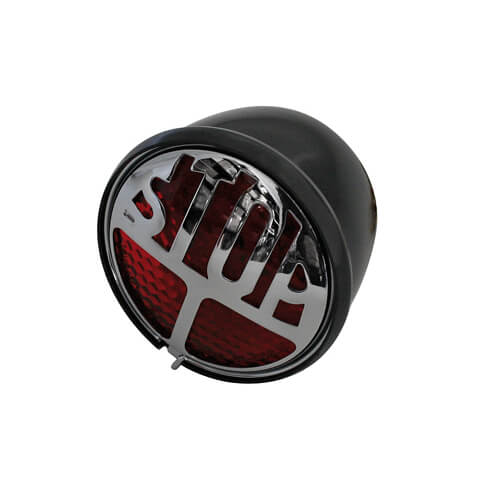 SHIN YO LED-Rücklicht STOP, rotes Glas, schwarzes Metallgehäuse Figura 3