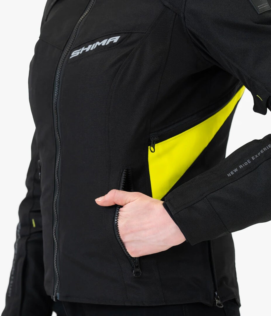 SHIMA Rush 2.0 imperméable à l’eau dames moto textile veste noir/jaune XXL Figure 7