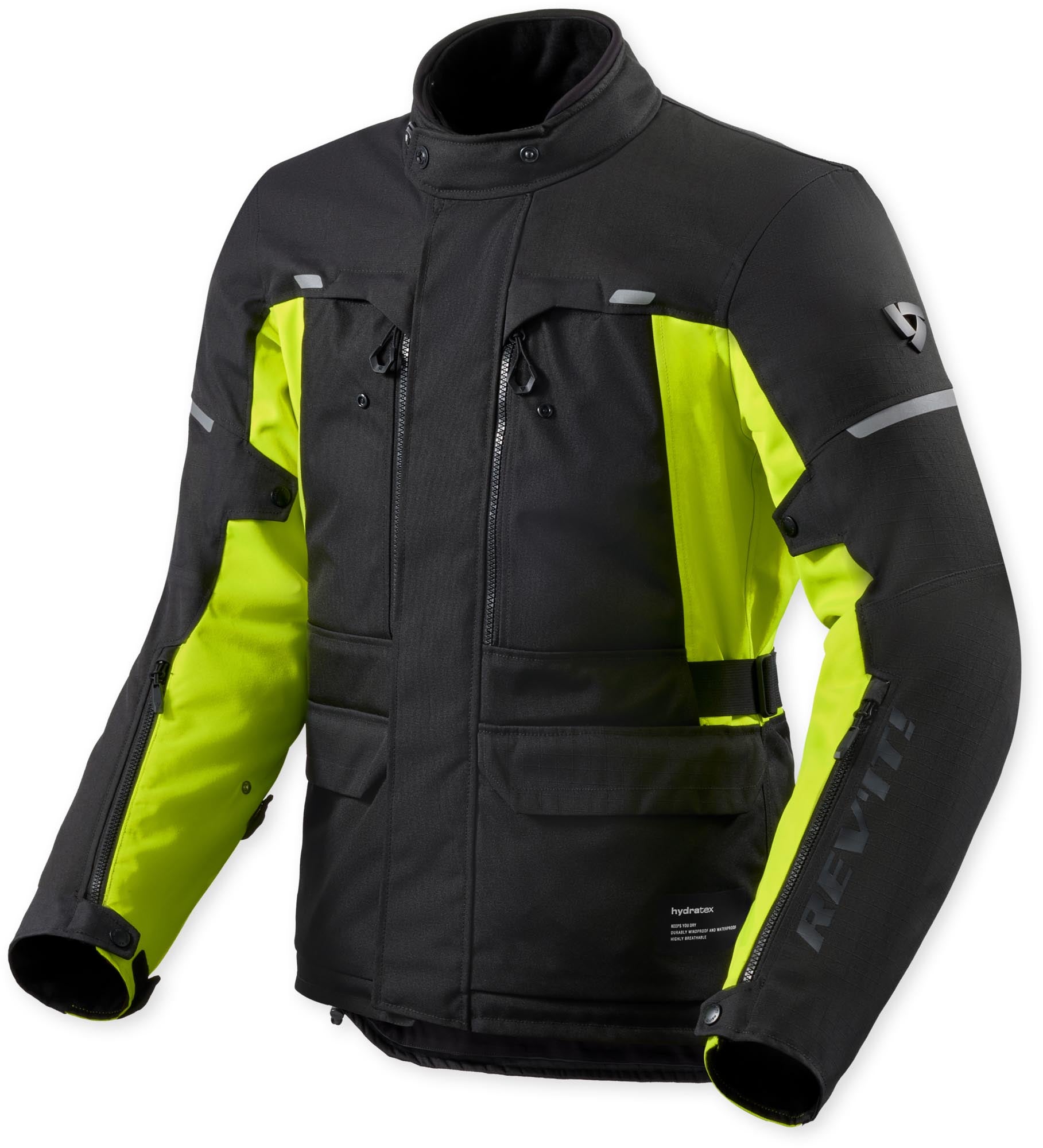 Revit Outback 5 H2O waterproof Motorcycle Textile Jacket black/neon-yellow XL Figure 1