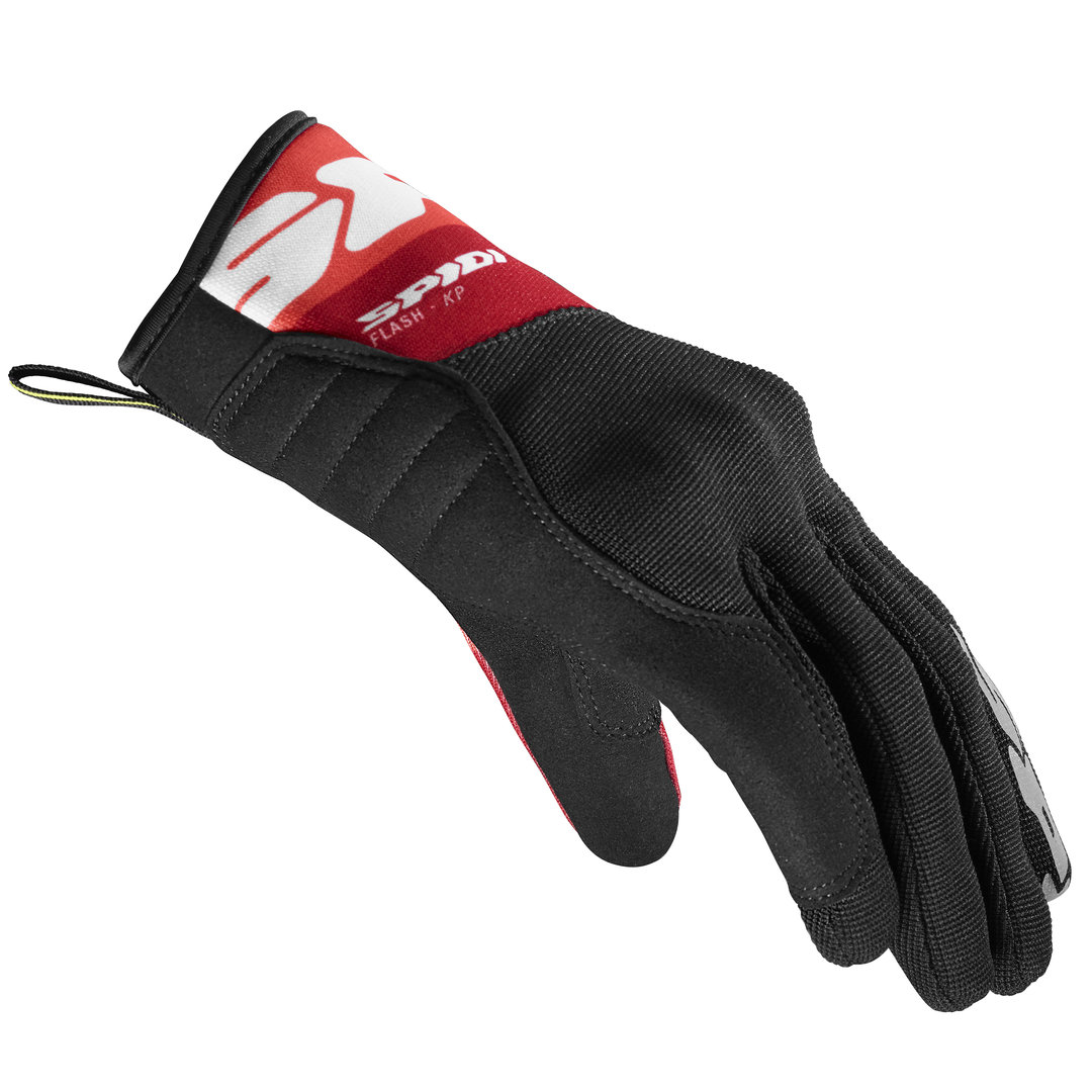 Spidi Flash-KP Tex motorcykelhandsker sort/rød M Figur 2