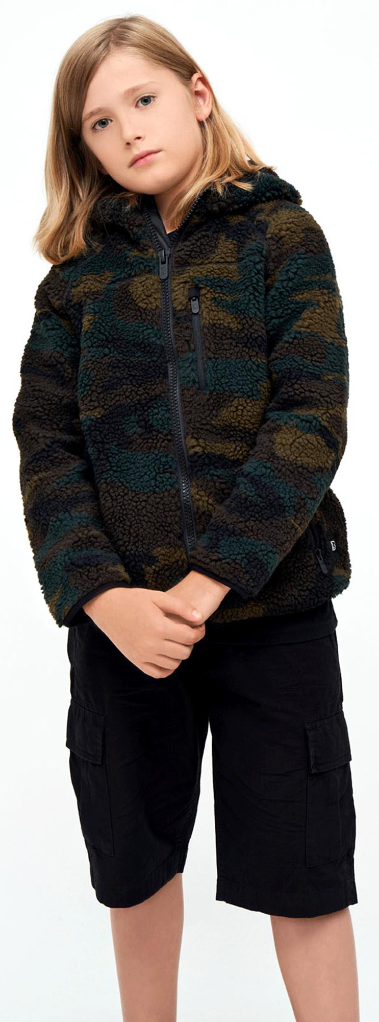 Brandit Teddyfleece Hodded Veste pour enfants Forêt 146-152 Figure 6