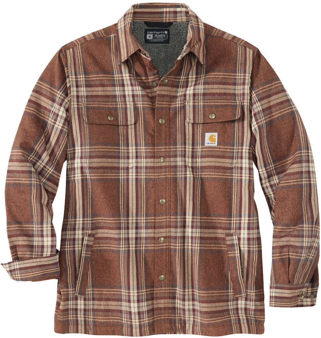 Carhartt Flannel Sherpa Lined Camicia marrone M Figura 1