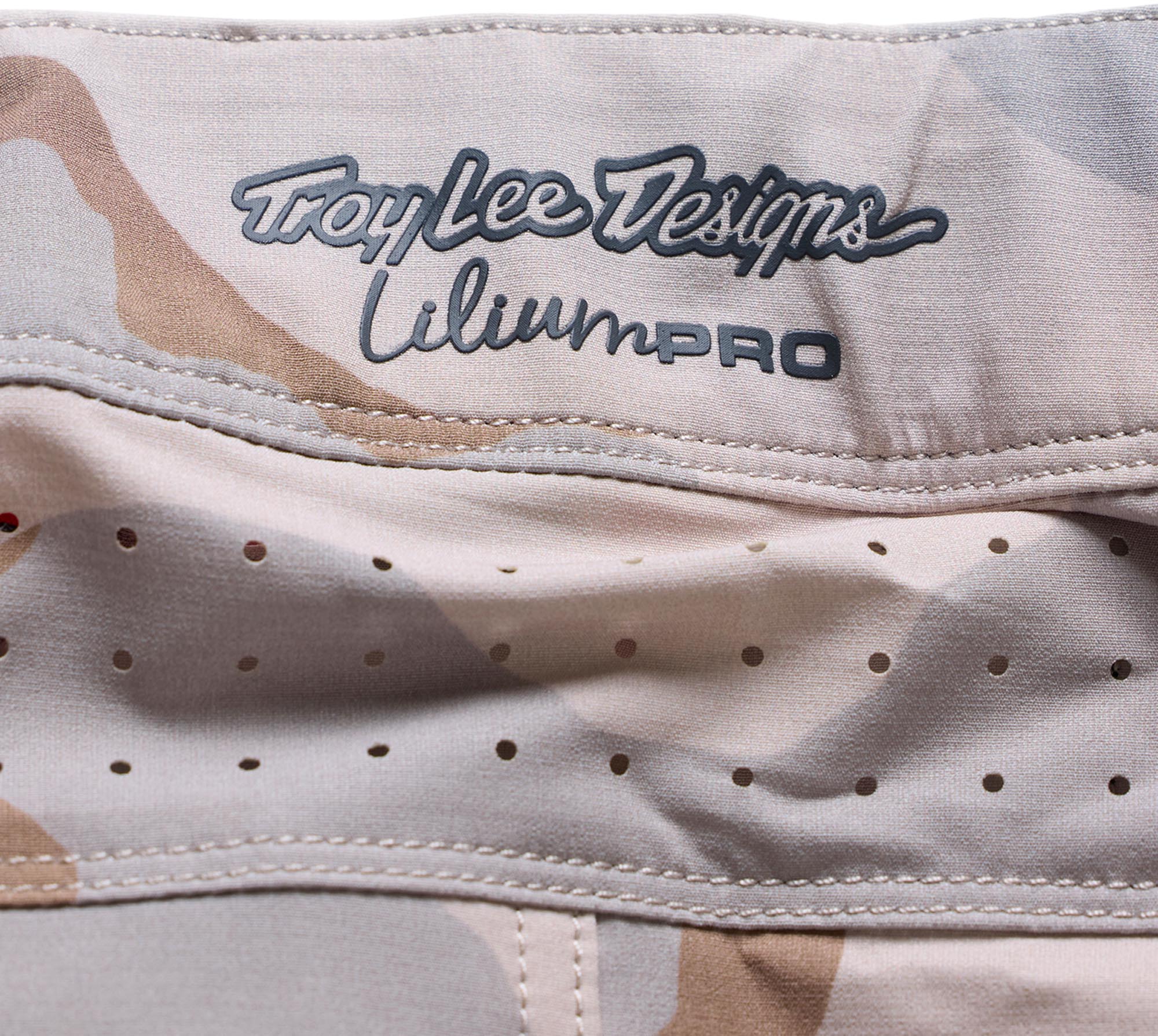 Side view of Troy Lee Designs Lilium Pro Shell Flow Camo Ladies Bicycle Shorts