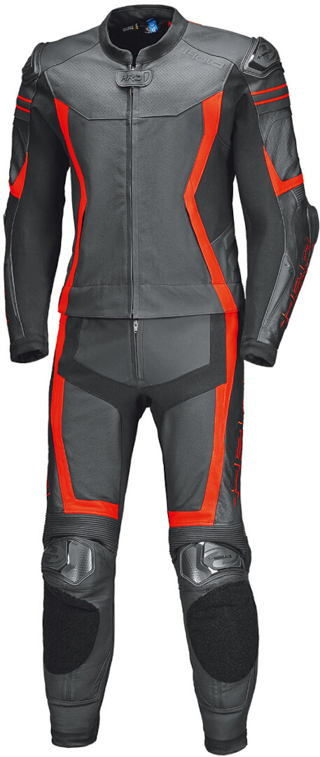 Held Street-Rocket Pro 2-Piece Motorcycle Leather Suit black/red 56 Figure 1