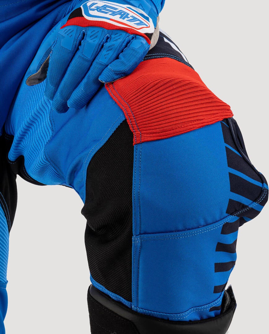 Leatt 3.5 Ride Kit Stripes 2025 Set Maglia e Pantaloni Motocross blu L Figura 8