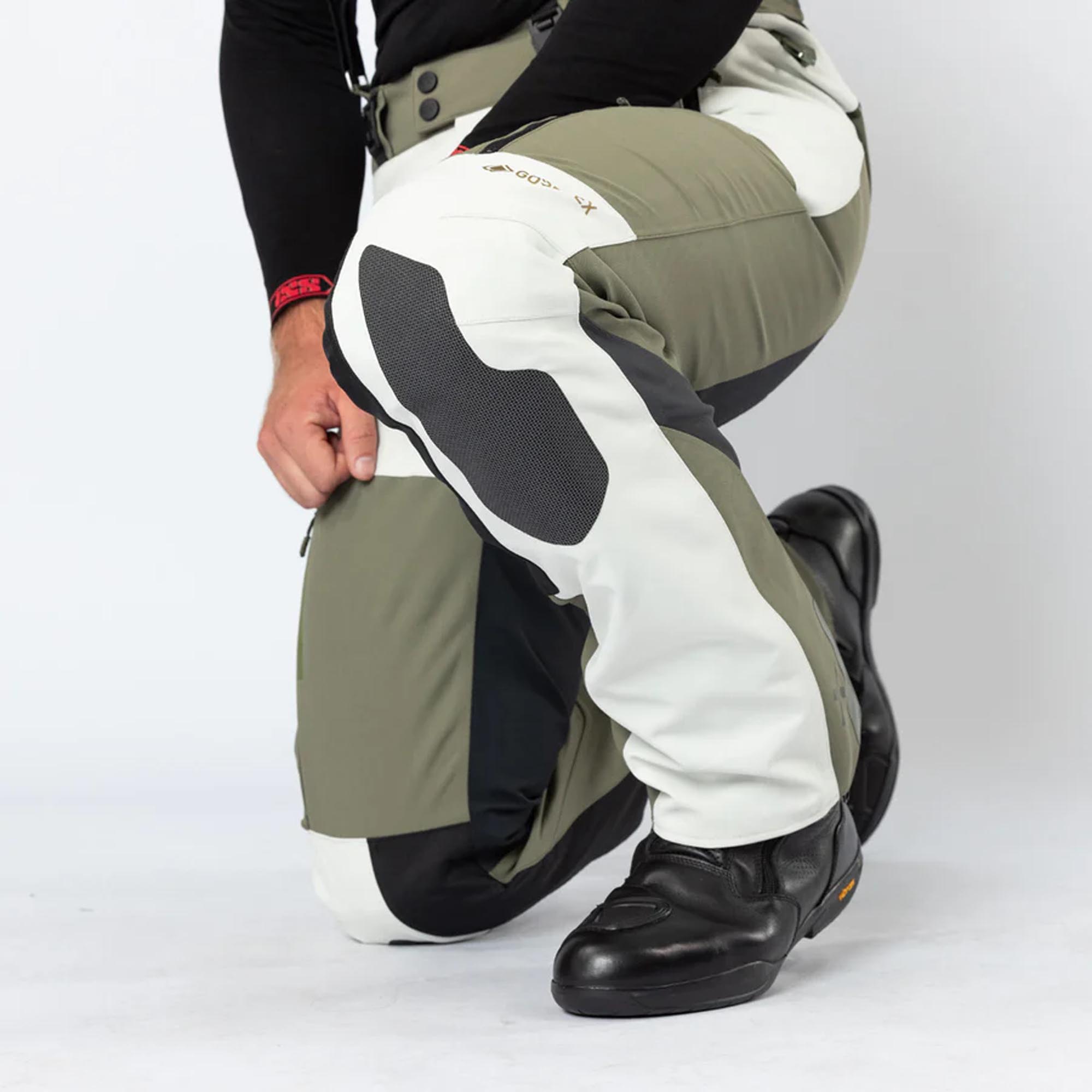 IXS Venture-GTX 1.0 vattentät motorcykel textil byxor ljusgrå/grön XS Figur 7