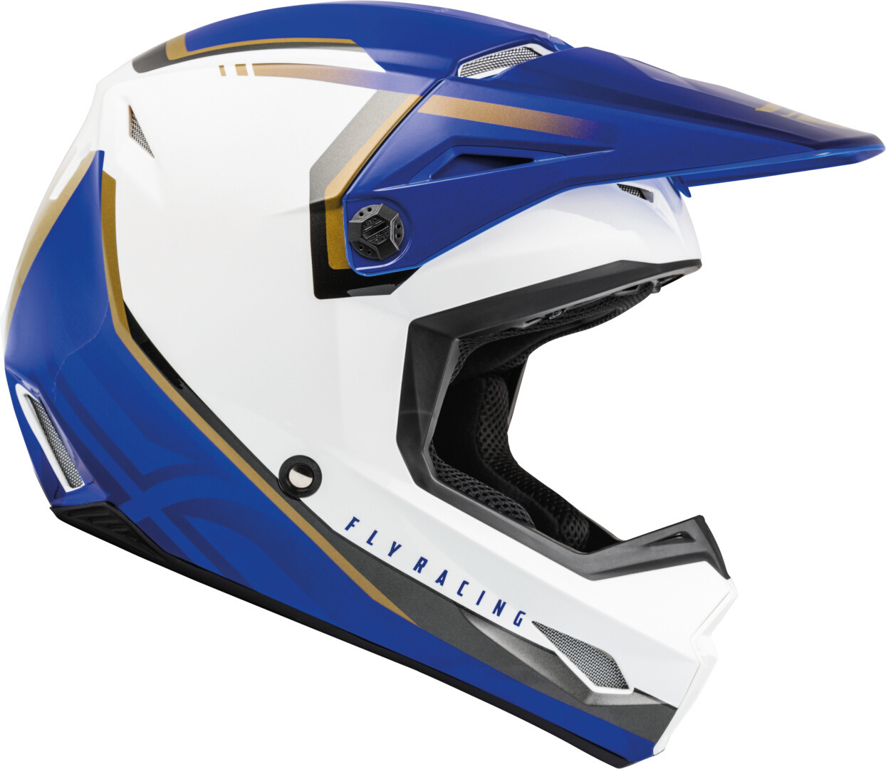 Fly Racing Kinetic Vision Casco Motocross bianco/blu L (60) Figura 1