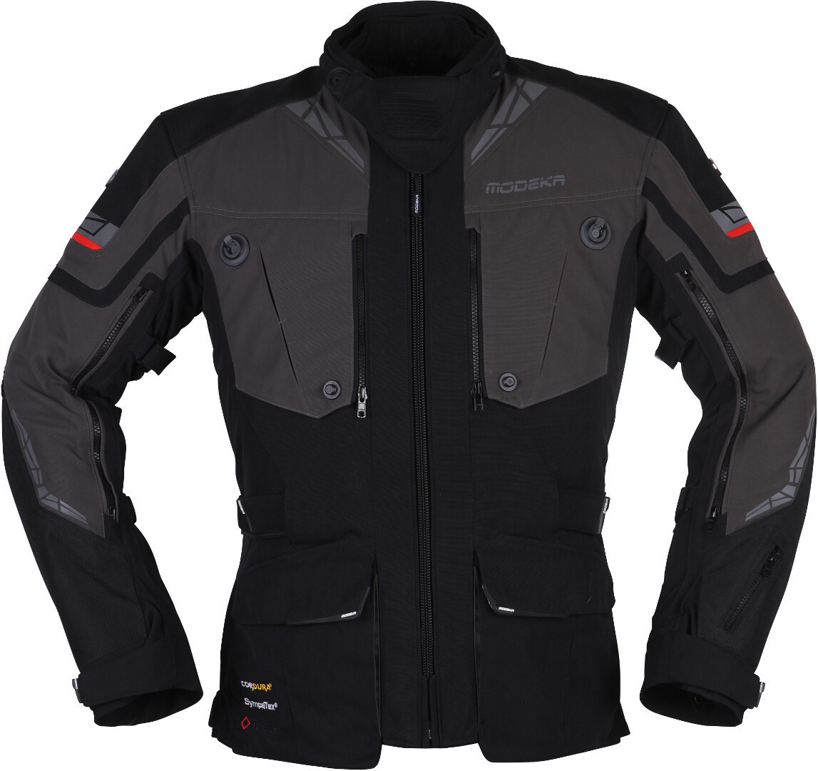 Modeka Panamericana 2 Motorrad Textiljacke schwarz/grau Kurz M Abbildung 1