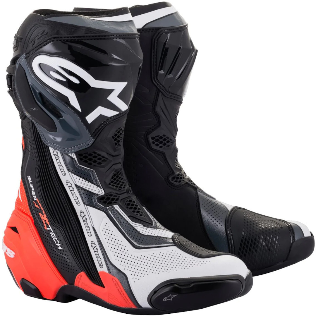 Alpinestars Supertech R Vented Motorcycle Boots black/red/white 41 Figure 1